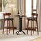 Costway 30.5" Bar Stool Set of 2/4 with Curved Backrest & Footrest Counter Height Stools